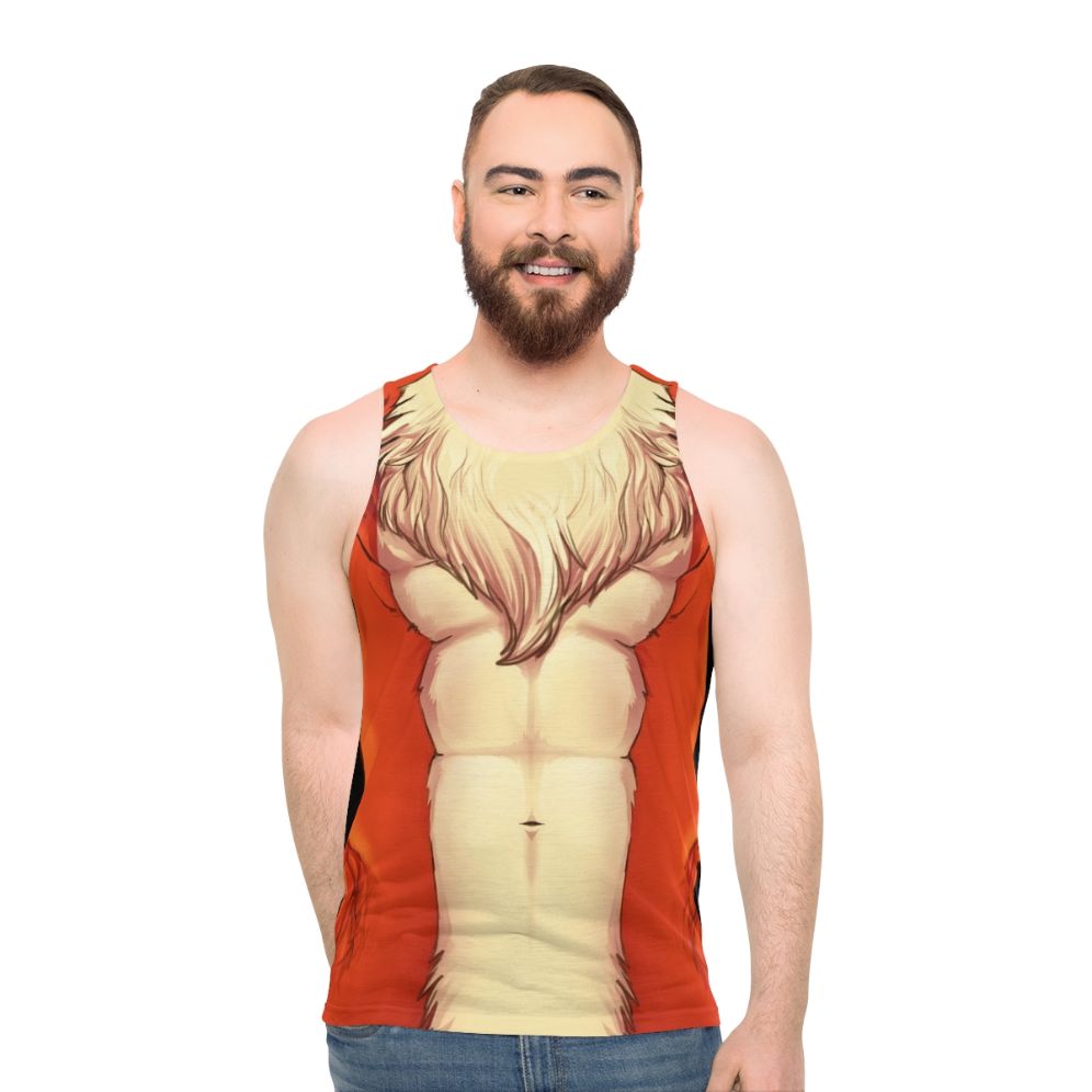 Foxy Unisex Tank Top with Graphic Animal Print Design