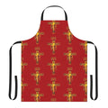 San Damiano Crucifix Apron Featuring St Francis of Assisi Imagery