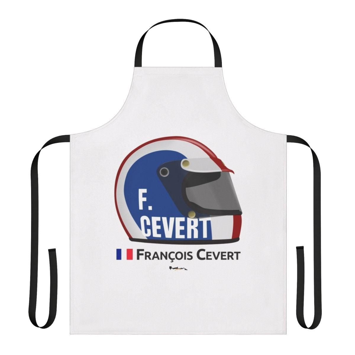 Francois Cevert-inspired helmet apron for auto racing enthusiasts