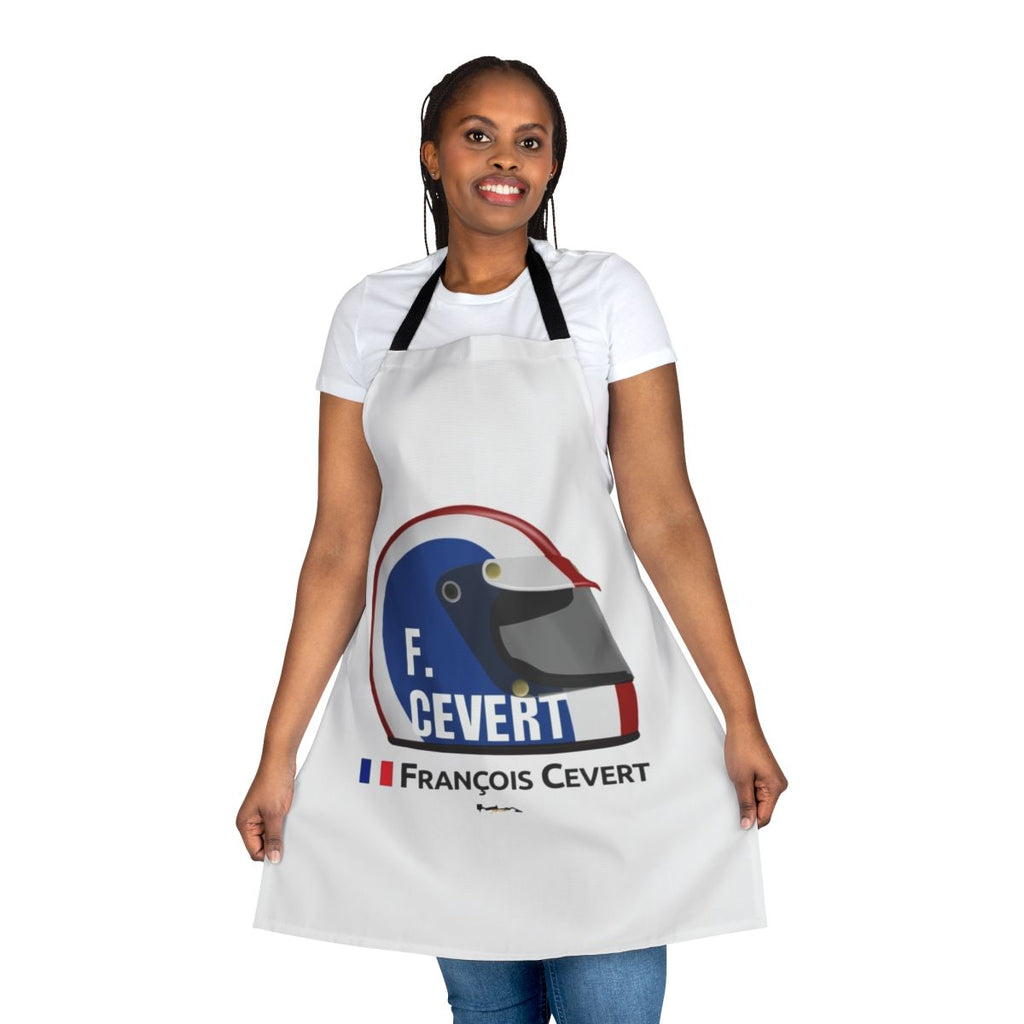 Francois Cevert-inspired helmet apron for auto racing enthusiasts