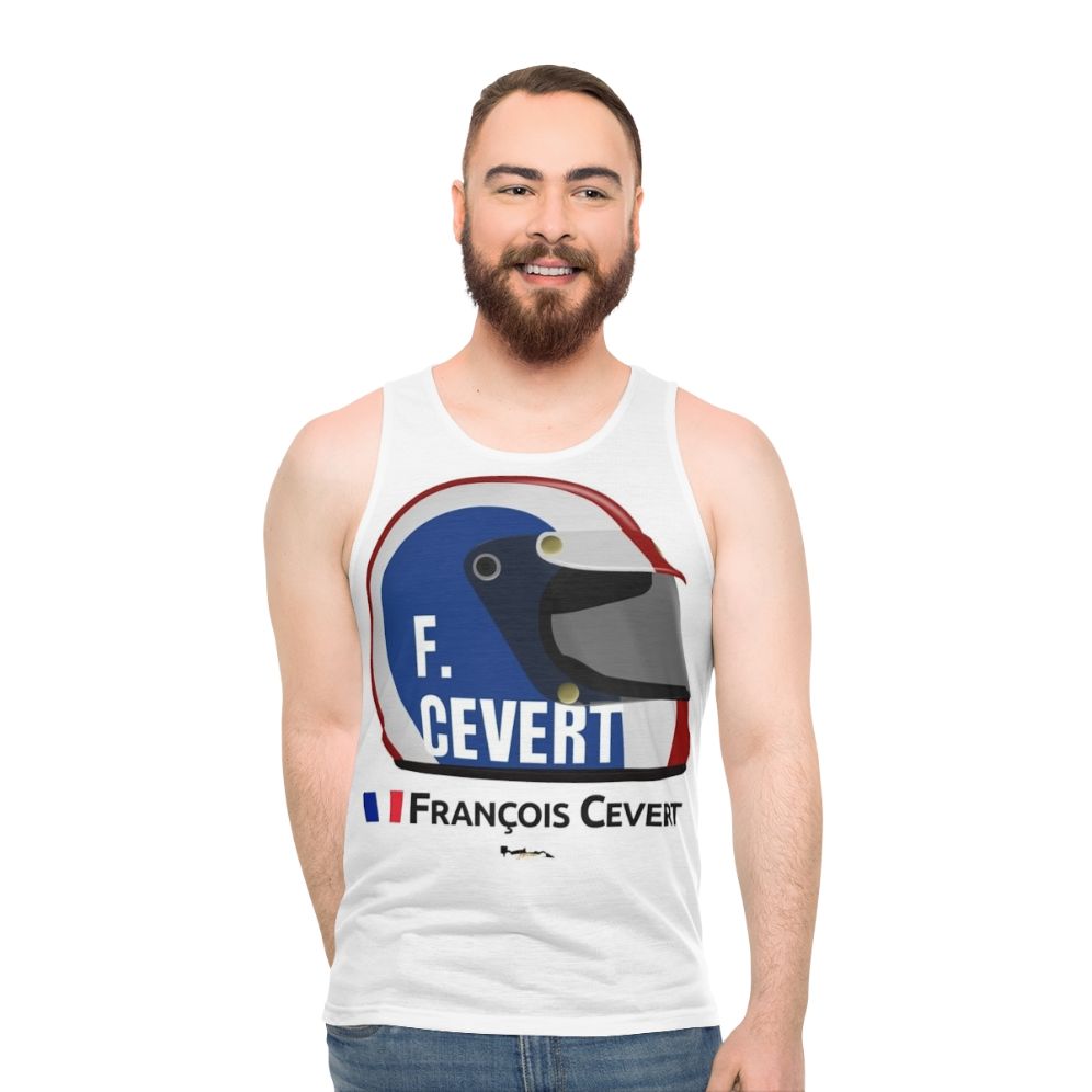 Francois Cevert Racing Helmet Unisex Tank Top