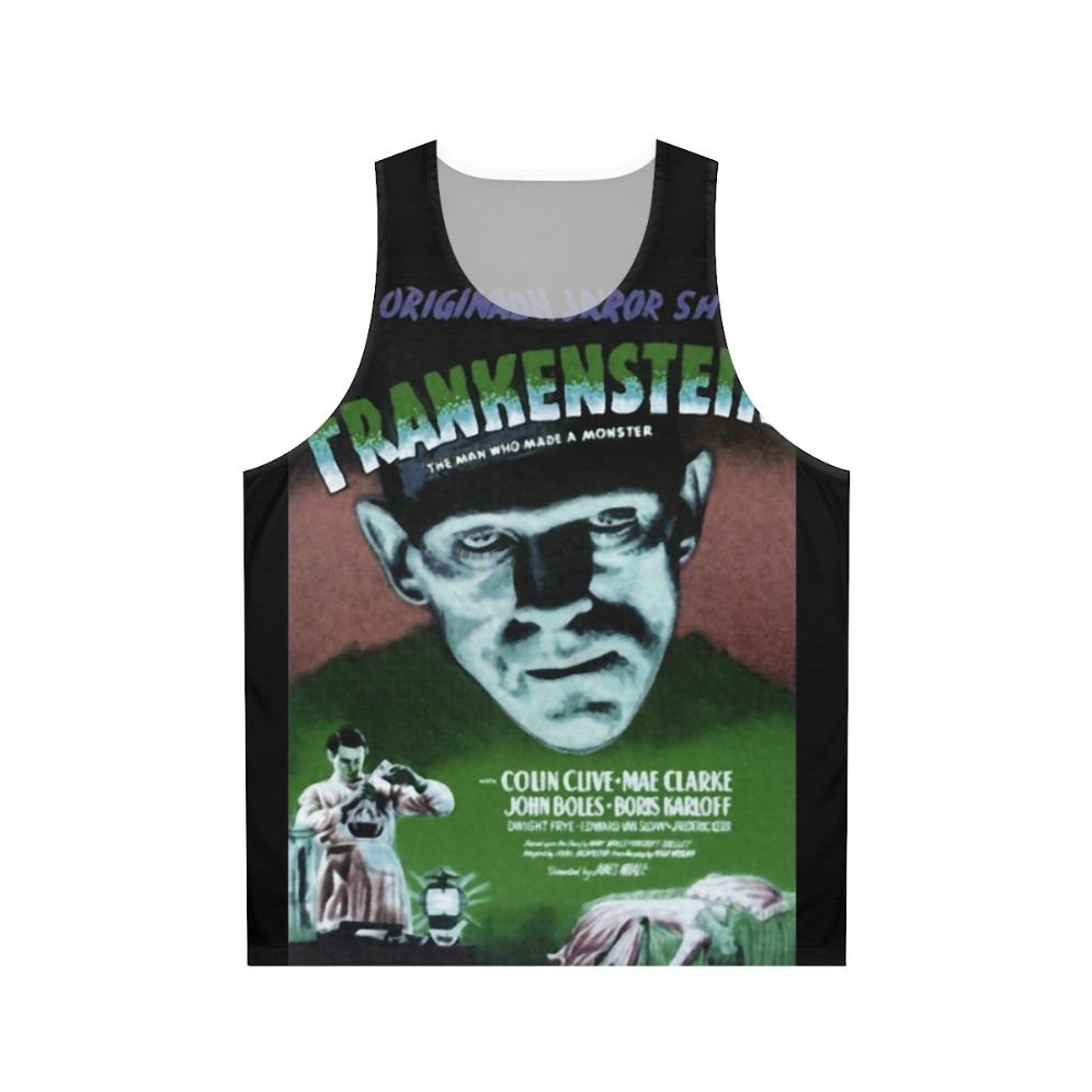 Frankenstein movie poster unisex tank top