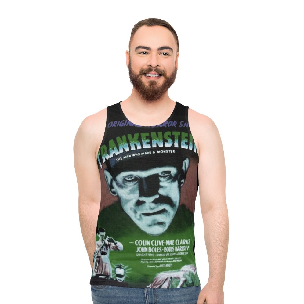 Frankenstein movie poster unisex tank top
