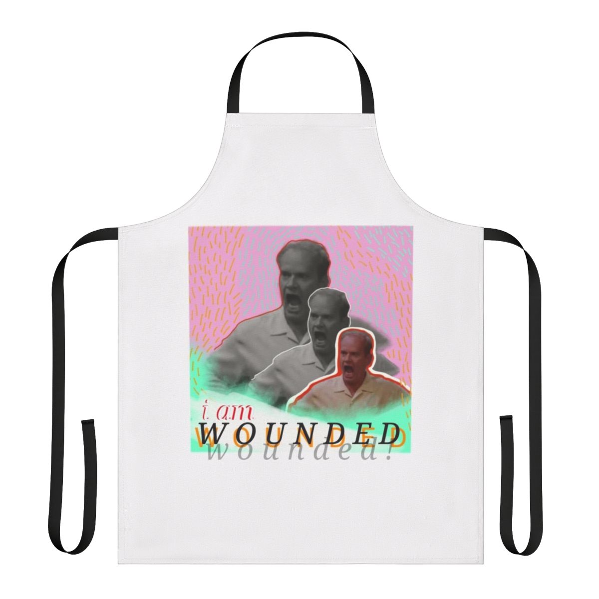 Frasier TV Show Inspired Apron with Wounded Frasier Design