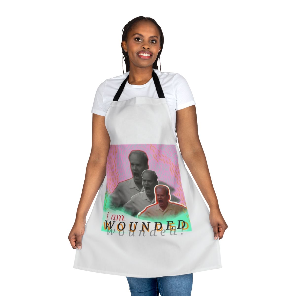 Frasier TV Show Inspired Apron with Wounded Frasier Design