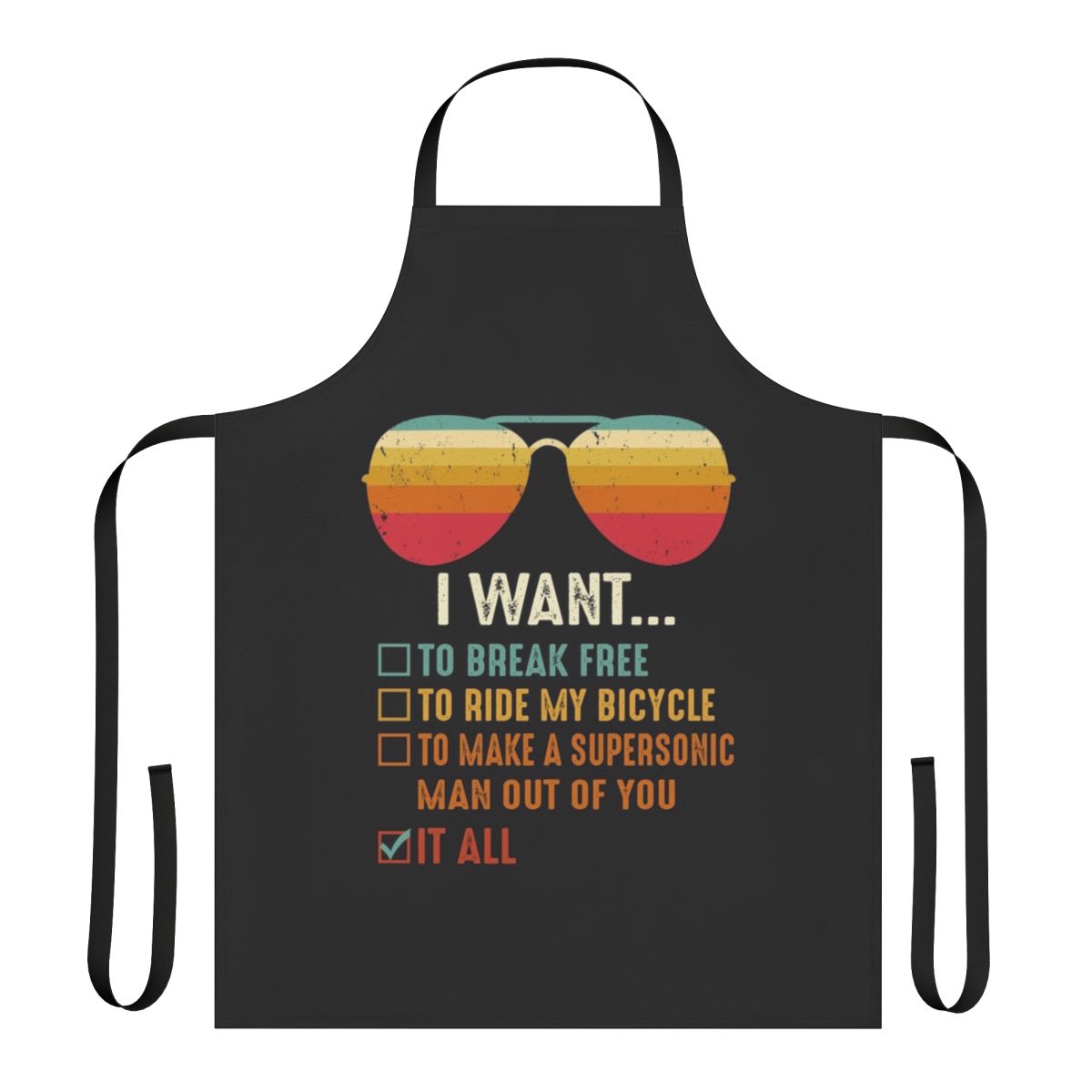 Freddie Mercury Inspired Bicycle Apron