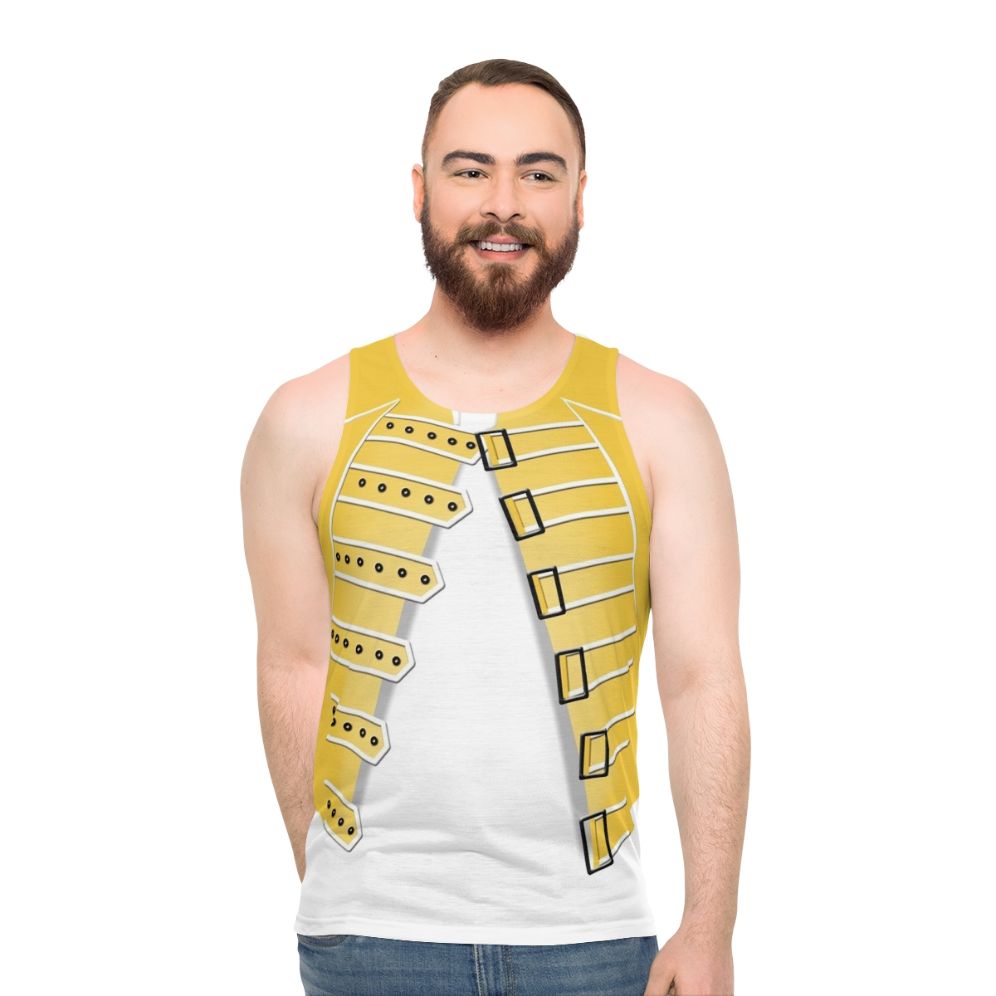 Freddie Mercury Unisex Tank Top with Queen Band Branding
