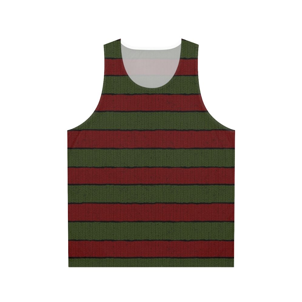 Freddy Krueger Red Green Knit Unisex Tank Top