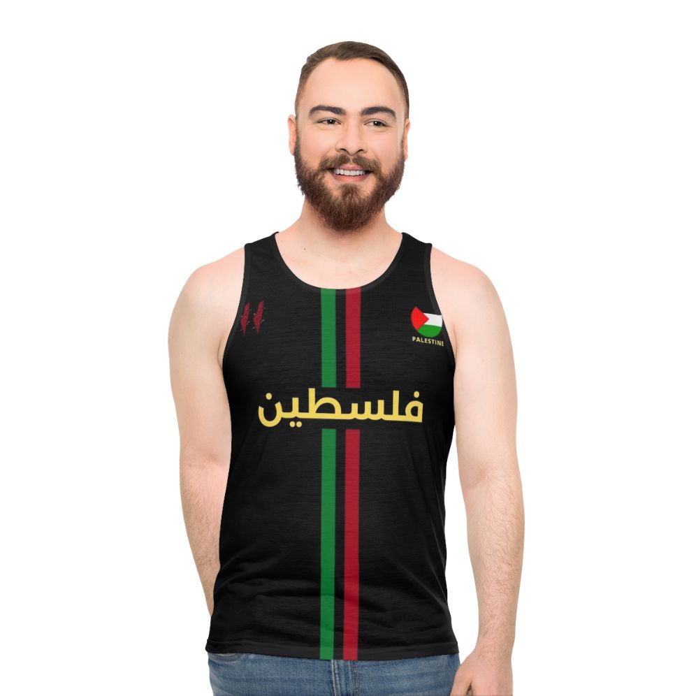 Free Palestine football unisex tank top