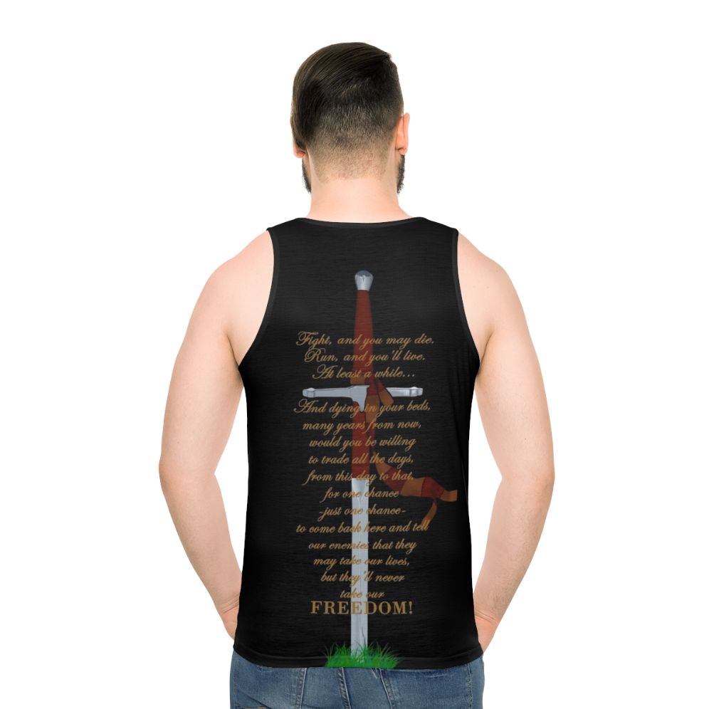 Freedom Unisex Tank Top with retro movie design