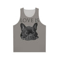Unisex tank top with a cute French bulldog design