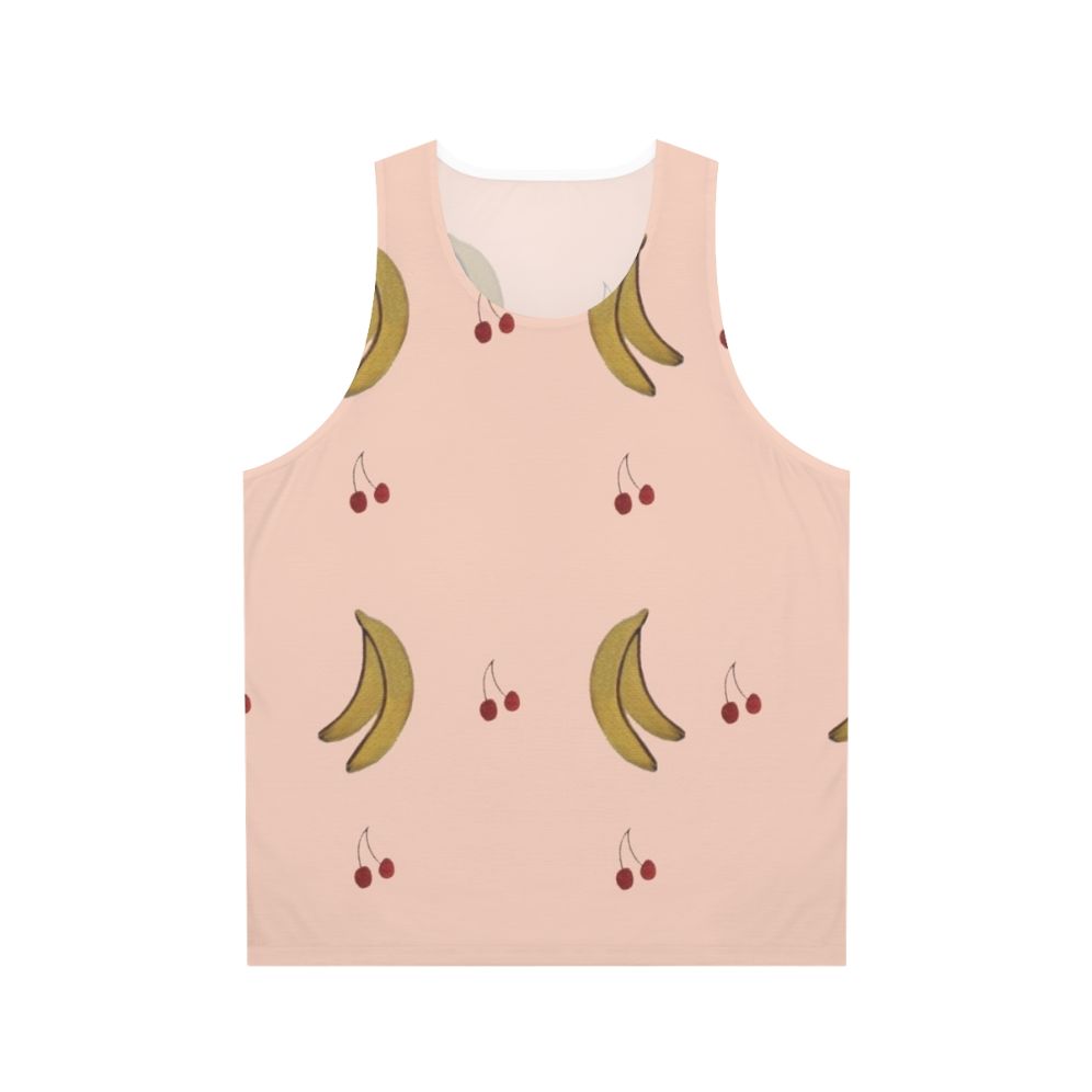 Unisex tank top with colorful fruit pattern design