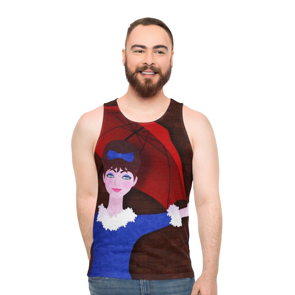 Unisex French cinema inspired tank top with "Une Femme Est Une Femme" design