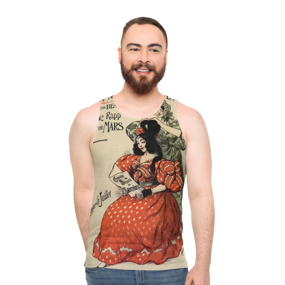 Parisian Belle Epoque Inspired Unisex Tank Top