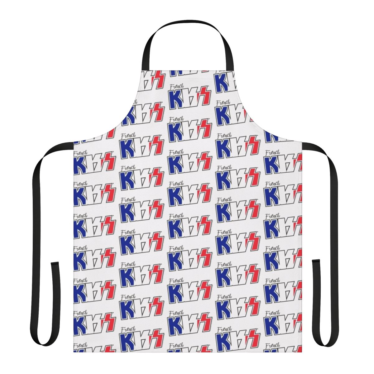 Apron featuring the French Kiss the Band logo design