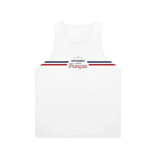 French slogan unisex tank top