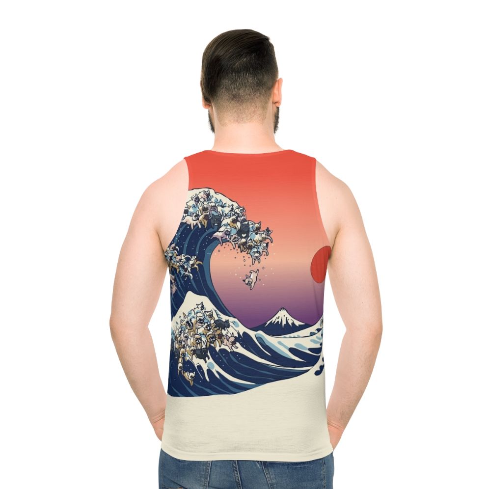 Frenchie Wave Unisex French Bulldog Hokusai Tank Top