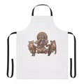 Apron featuring artwork of the Norse goddess Freya riding a chariot pulled by cats