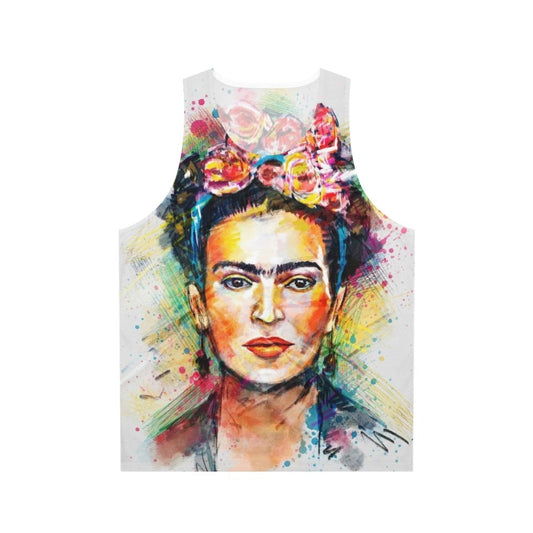 Frida Kahlo Unisex Tank Top with Vibrant Expressionist Portrait