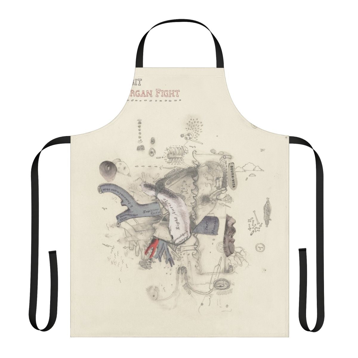Frightened Retro Apron featuring a unique music-inspired design