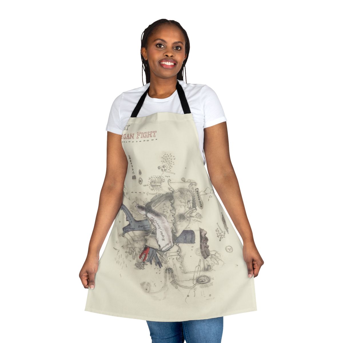 Frightened Retro Apron featuring a unique music-inspired design
