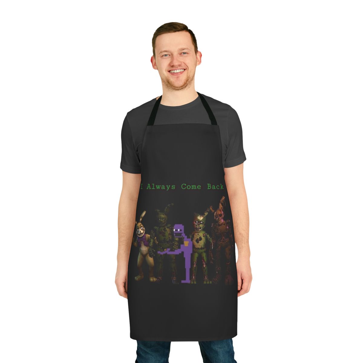 Frightful Freddy's Inspired Apron featuring William Afton, Springtrap, and other Five Nights at Freddy's characters