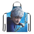 Frosty winter-themed apron with snowflake and icy designs