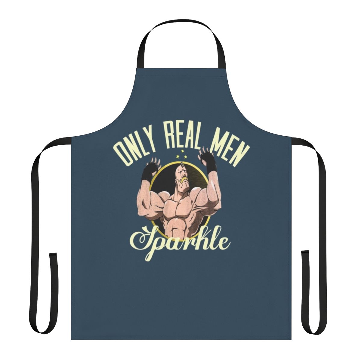 Fullmetal Alchemist inspired apron with alchemy symbols and sparkles