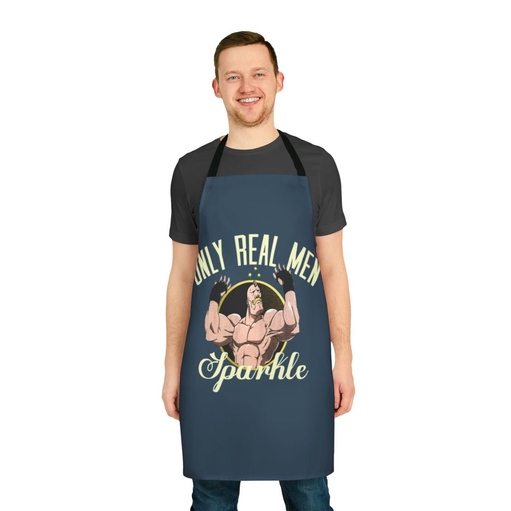 Fullmetal Alchemist inspired apron with alchemy symbols and sparkles