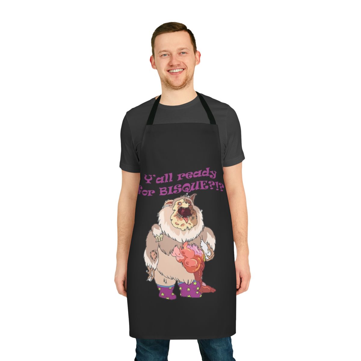 Funbucket Bisque Apron featuring a colorful design for solar opposites fans