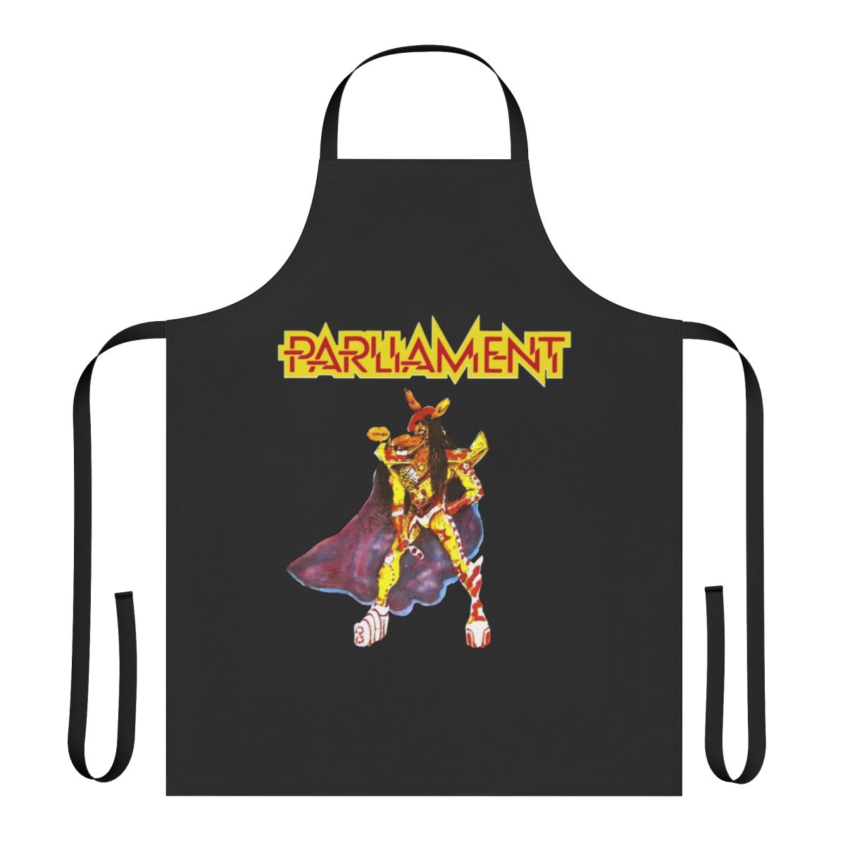 Funky retro apron with Funkadelic-inspired design