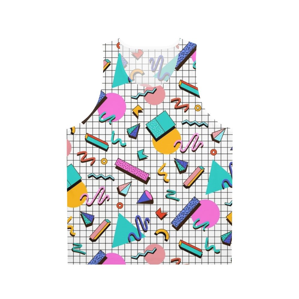 Funky 80s retro Memphis pattern unisex tank top