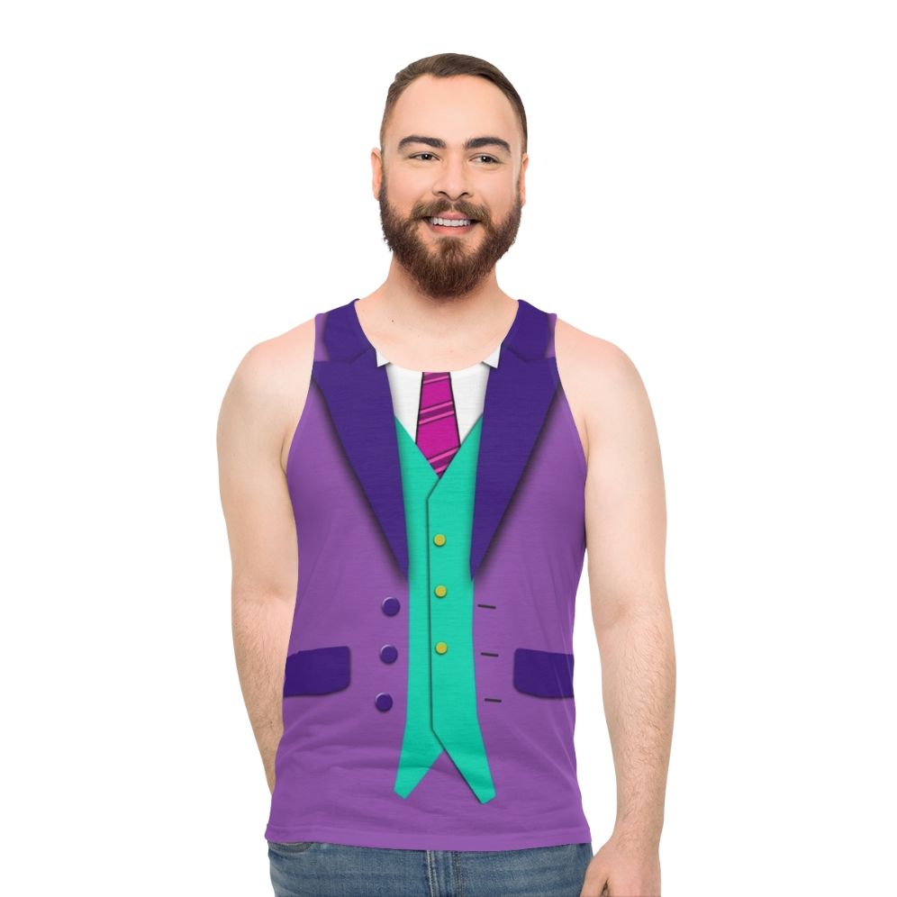Funky Suit Tie and Vest Unisex Tank Top