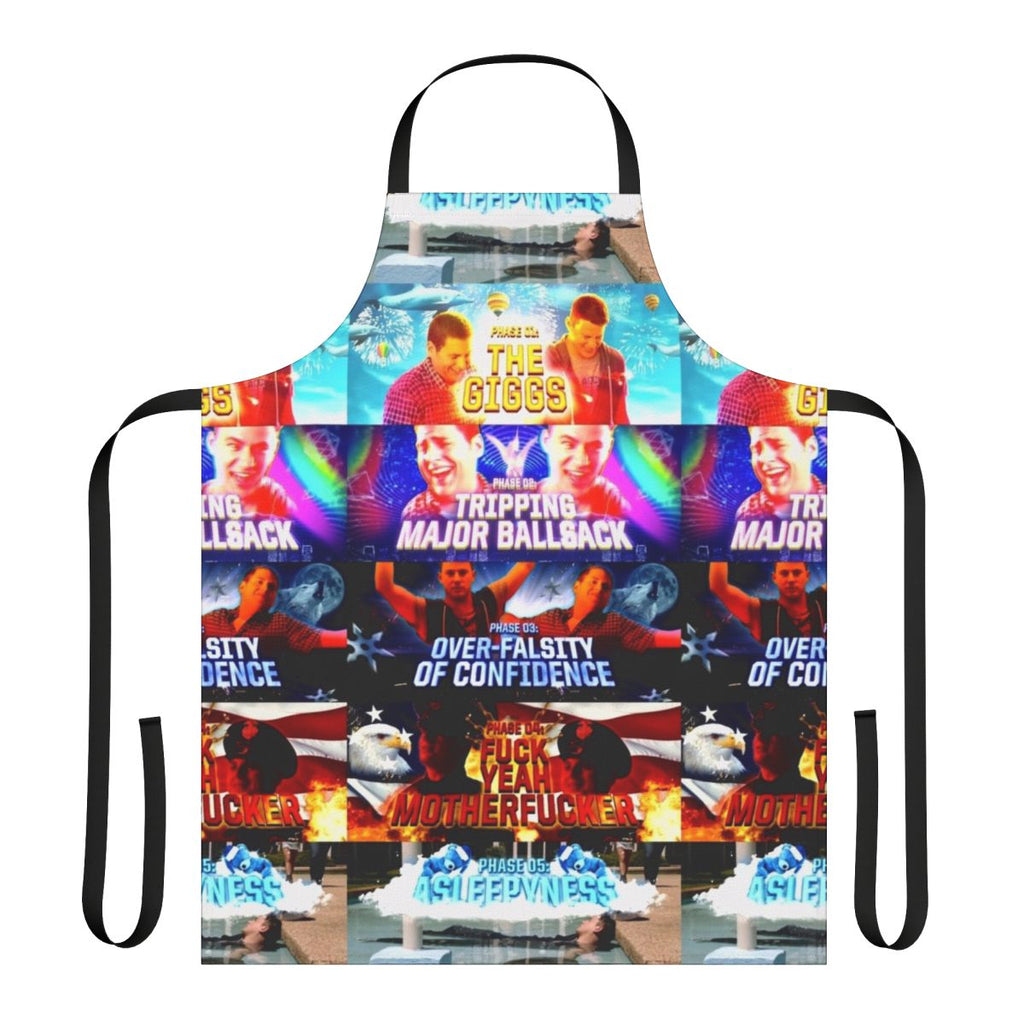 Humorous apron featuring a 21 Jump Street parody design