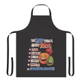 Annoying Orange themed apron with school and kitchen design