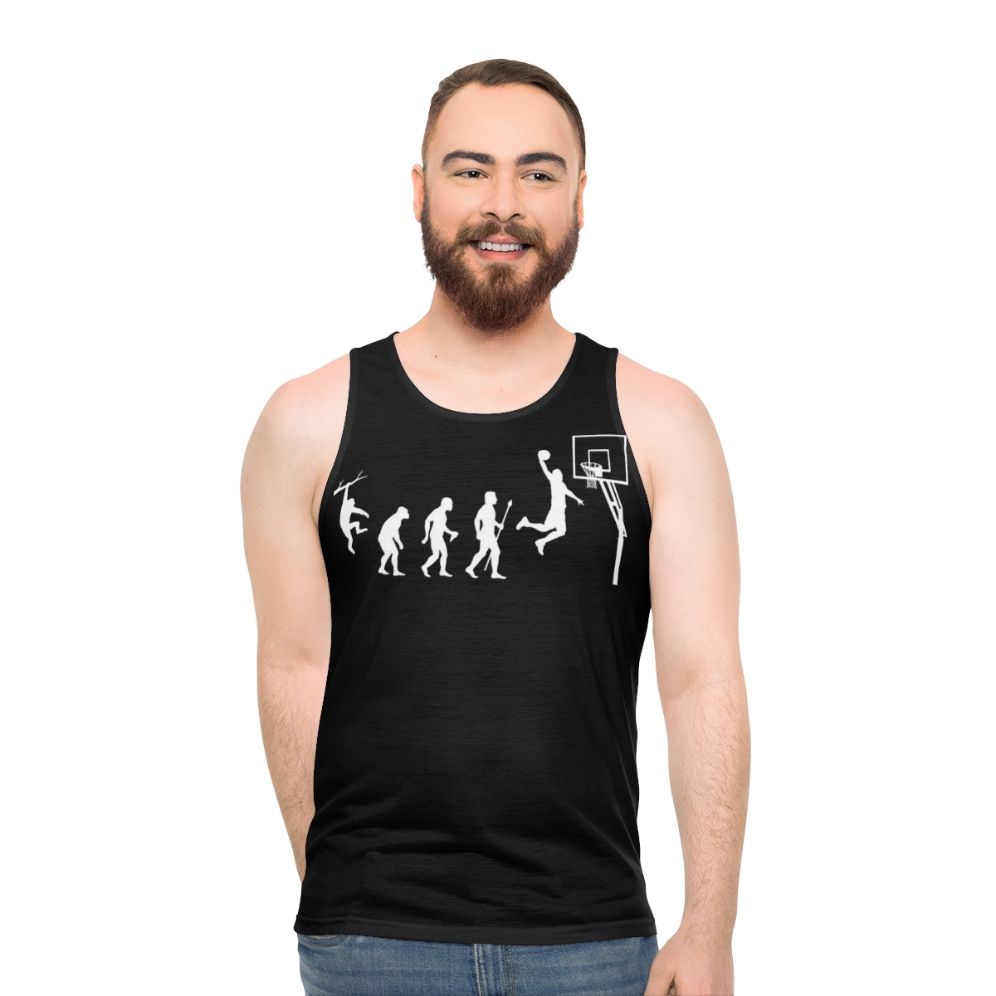 Funny basketball evolution unisex tank top