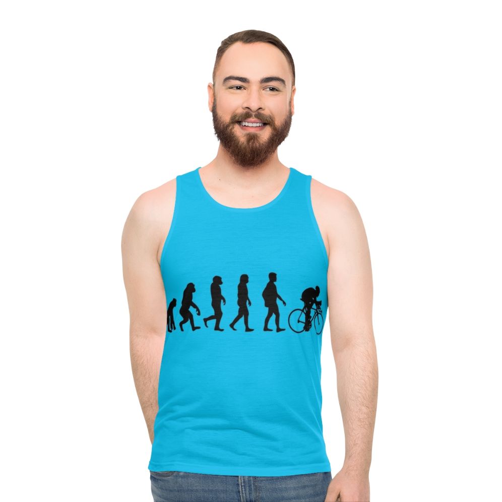 Funny bicycle evolution unisex tank top