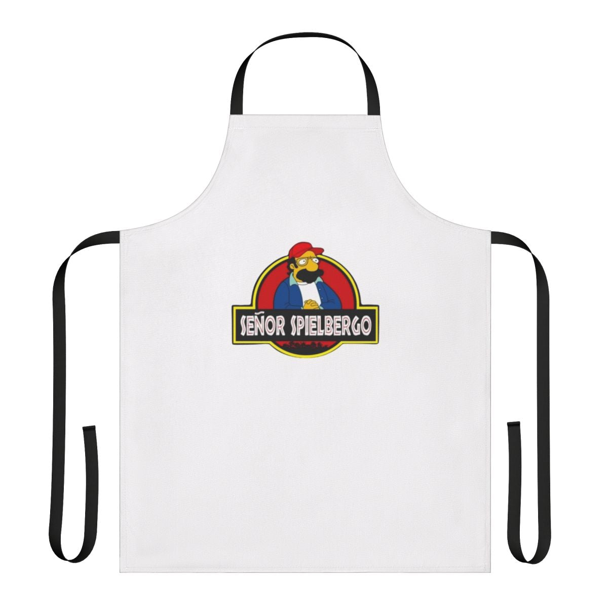 Funny Cartoon Parody Apron Inspired by Steven Spielberg and The Simpsons