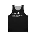 Funny cat uncle "cuncle" unisex tank top