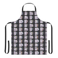 Apron featuring a funny cat vibing and dancing to music, a popular internet meme