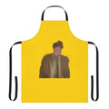 Comedic apron with a humorous interpretation of the late comedian Chris Farley