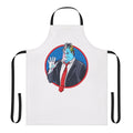 Apron featuring a stylized illustration of Chris Farley, popular comedian and Saturday Night Live star.