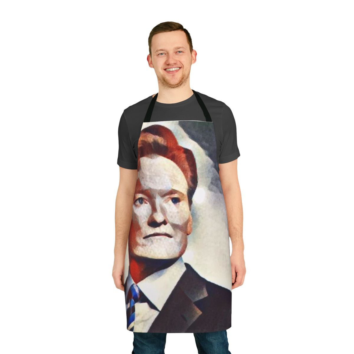 Conan O'Brien inspired apron with Team Coco branding