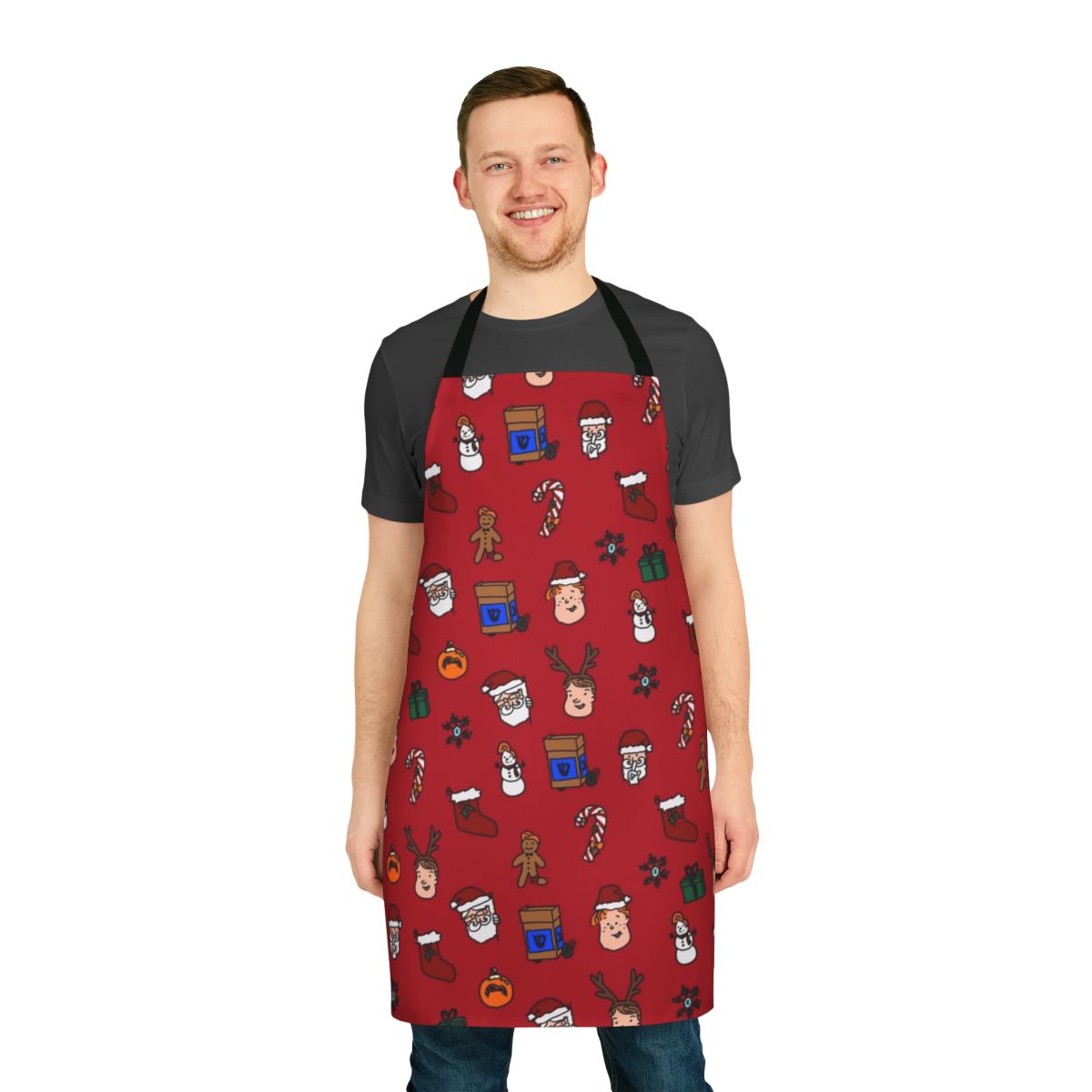 Conan O'Brien-inspired holiday apron with Team Coco branding