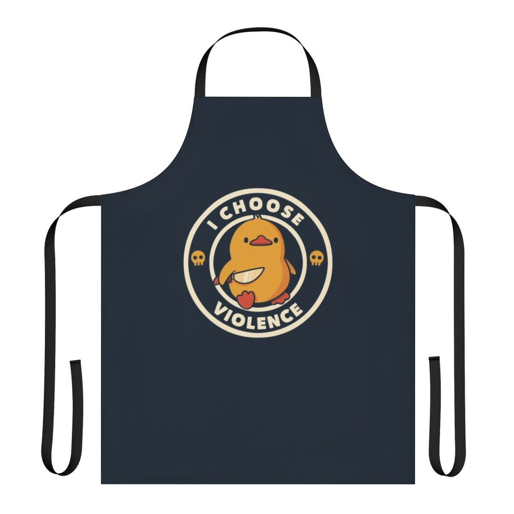 Apron featuring a humorous and edgy duck design by artist Tobe Fonseca