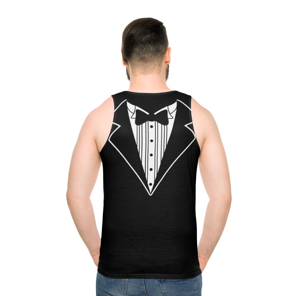 Funny fake tuxedo unisex tank top