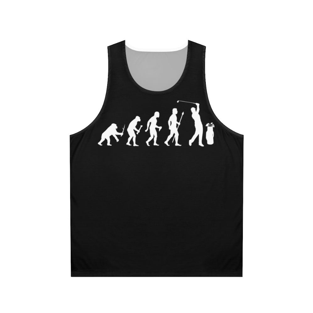 Funny Evolution Of Golf Unisex Tank Top