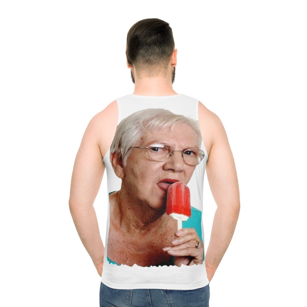 Funny granny ice cream unisex tank top