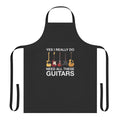 Apron with "Yes I Really Do Need All These Guitars" text and guitar icons