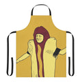 Cooking apron featuring a humorous "Hot Dog Car Crash" design inspired by the TV show "I Think You Should Leave"